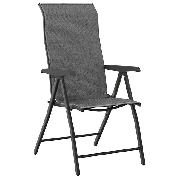 Klappbare Gartenstühle, 4er Set, Grau
