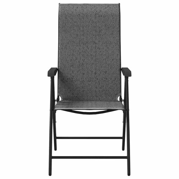 Klappbare Gartenstühle, 4er Set, Grau