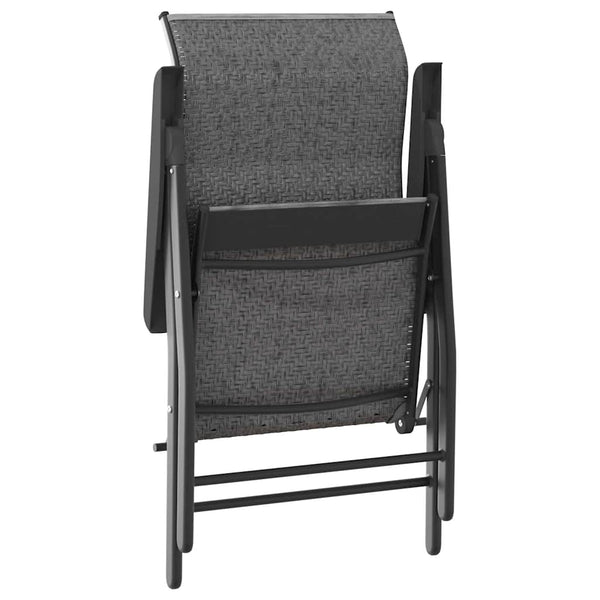 Klappbare Gartenstühle, 4er Set, Grau