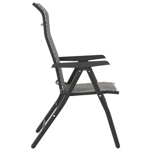 Klappbare Gartenstühle, 4er Set, Grau