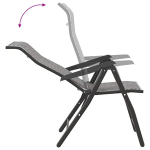 Klappbare Gartenstühle, 4er Set, Grau