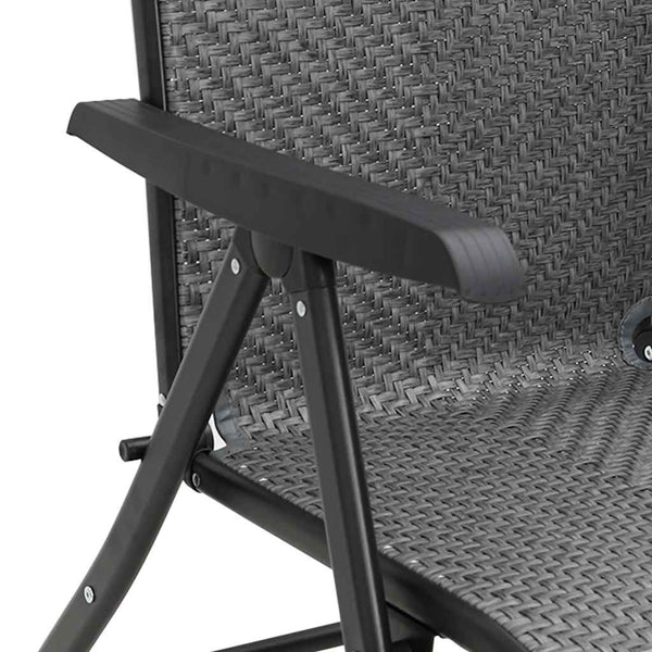 Klappbare Gartenstühle, 4er Set, Grau