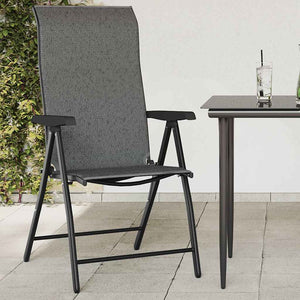 Klappbare Gartenstühle, 4er Set, Grau