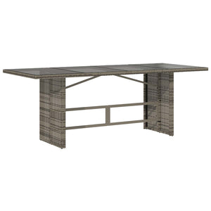 vidaXL Garden Dining Set with Cushions 9 pcs Grey Poly Rattan