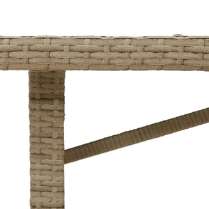 vidaXL Garden Dining Set with Cushions 9 pcs Beige Poly Rattan