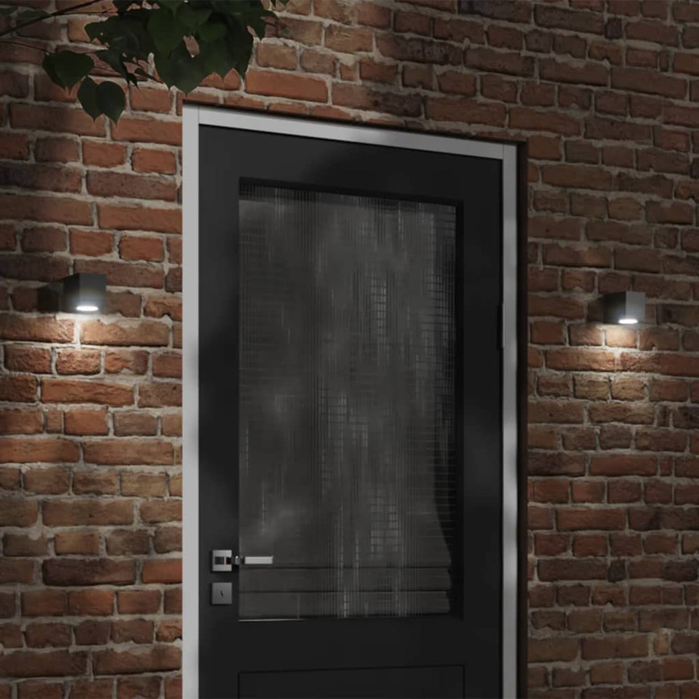 vidaXL Outdoor Wall Lamp Black Die-Cast Aluminum