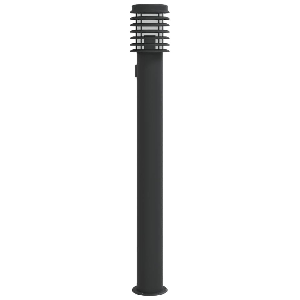 vidaXL Bollard Light with Socket Black 110 cm Stainless Steel