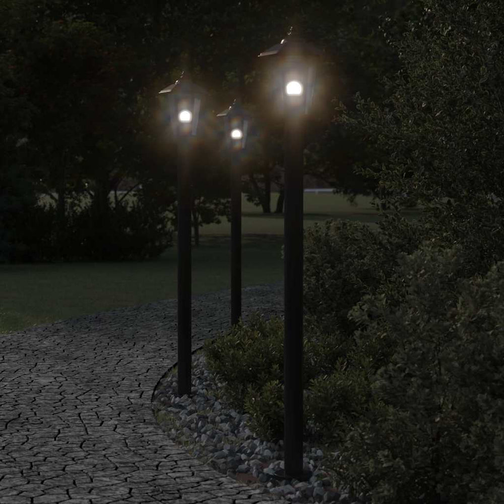 vidaXL Path Light Black 120 cm Stainless Steel