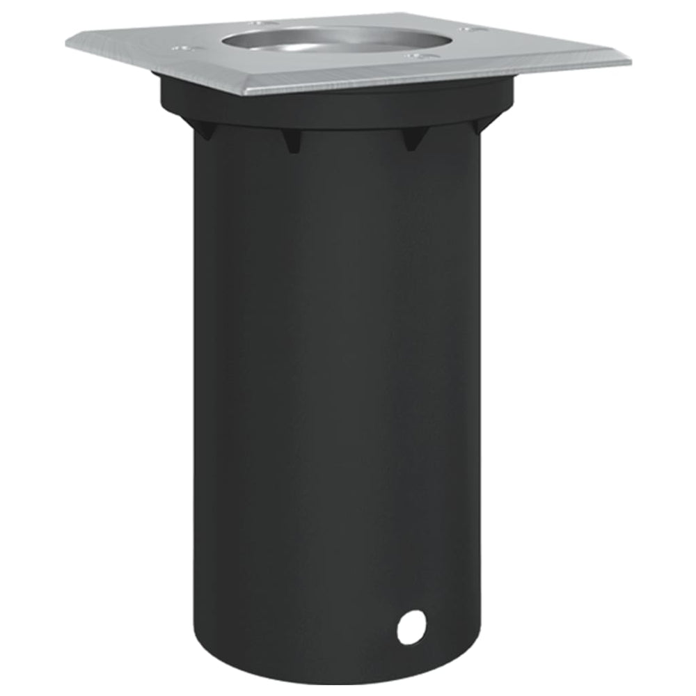 vidaXL Square Recessed Ground Light Black 10.5x10.5cm Die-Cast Aluminum