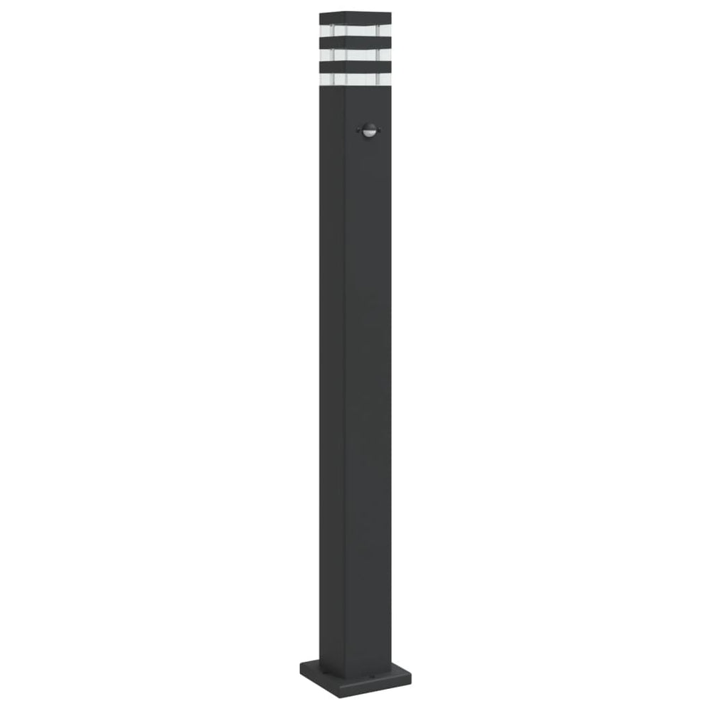 vidaXL Pathway Light with Motion Sensor Black 110 cm Aluminum