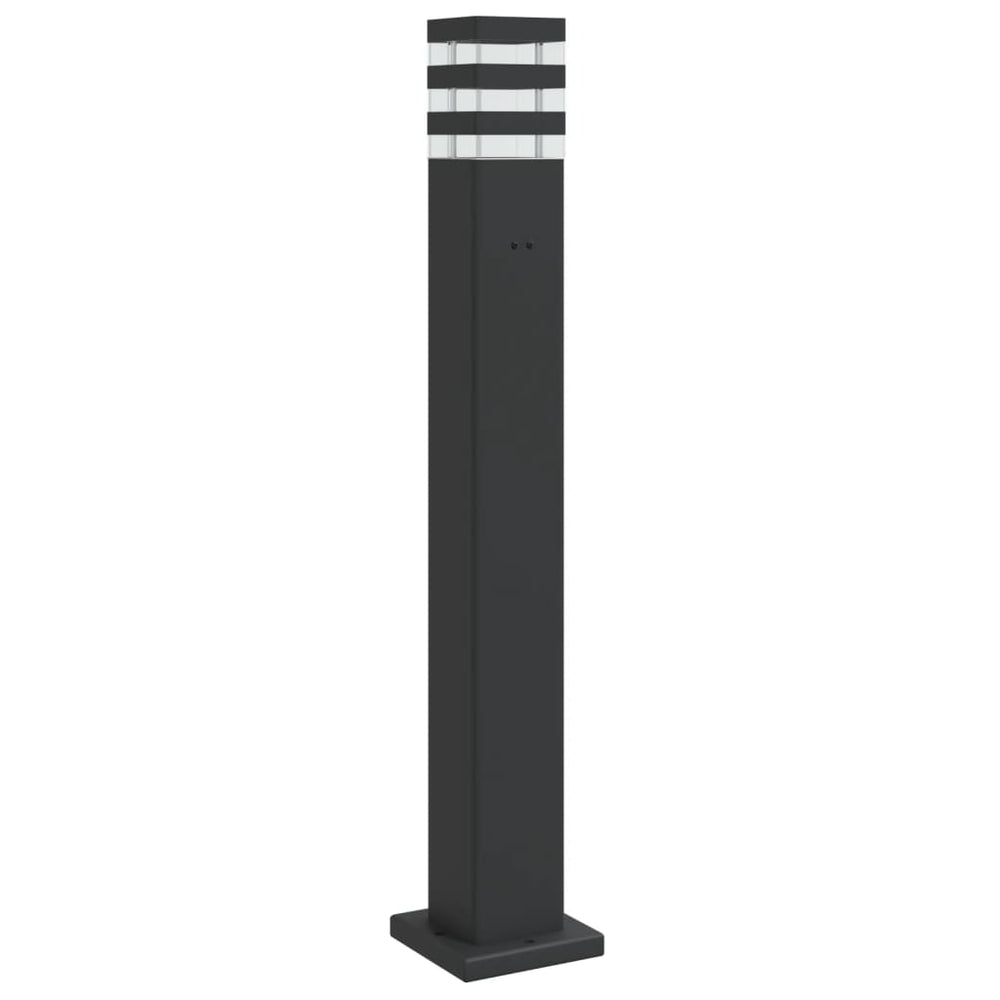 vidaXL Path Light with Socket Black 80 cm Aluminum