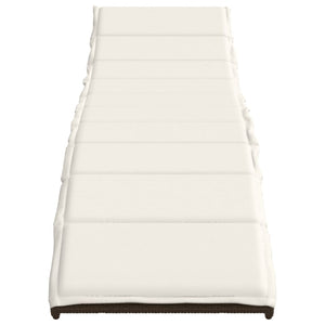 2er Set Sonnenliegen mit Auflagen, Braun Rattan