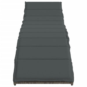 Poly Rattan Sonnenliegen mit Auflagen, 2er Set