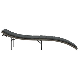 Poly Rattan Sonnenliegen mit Auflagen, 2er Set