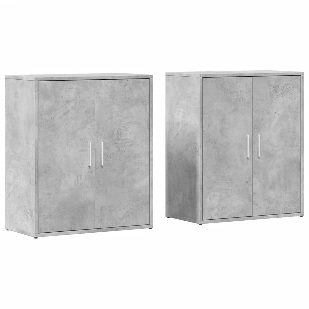 vidaXL Sideboards 2 pcs. Concrete Grey 60x31x70 cm Engineered Wood