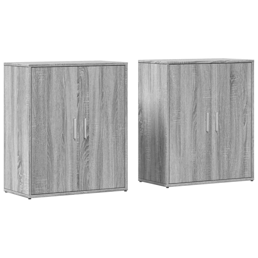 vidaXL Sideboards 2 pcs. Grey Sonoma Oak 60x31x70 cm Engineered Wood