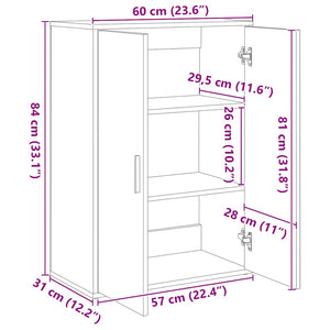 vidaXL Sideboards 2 pcs. White 60x31x84 cm Engineered Wood