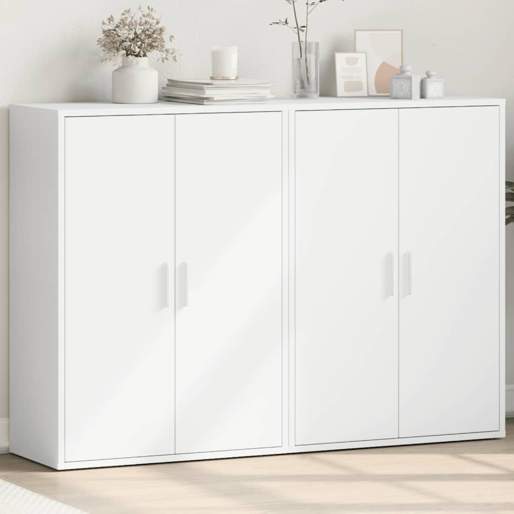 vidaXL Sideboards 2 pcs. White 60x31x84 cm Engineered Wood