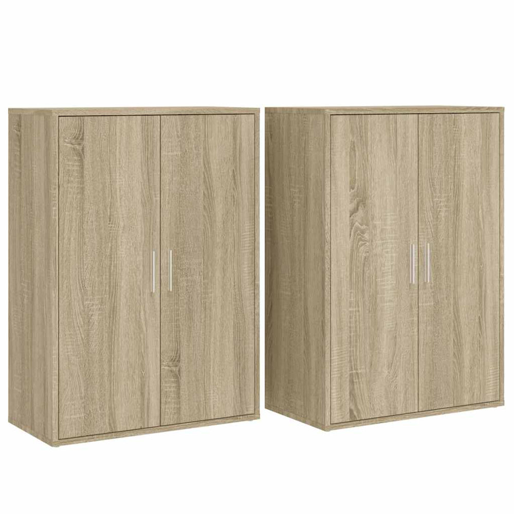 vidaXL Sideboards 2 pcs. Sonoma Oak 60x31x84 cm Engineered Wood