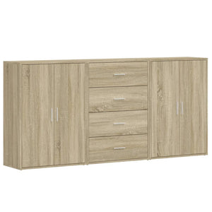 vidaXL Sideboards 3 pcs. Sonoma Oak 60x31x84 cm Engineered Wood