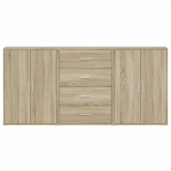 vidaXL Sideboards 3 pcs. Sonoma Oak 60x31x84 cm Engineered Wood
