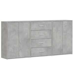 vidaXL Sideboards 3 pcs. Concrete Grey 60x31x84 cm Engineered Wood