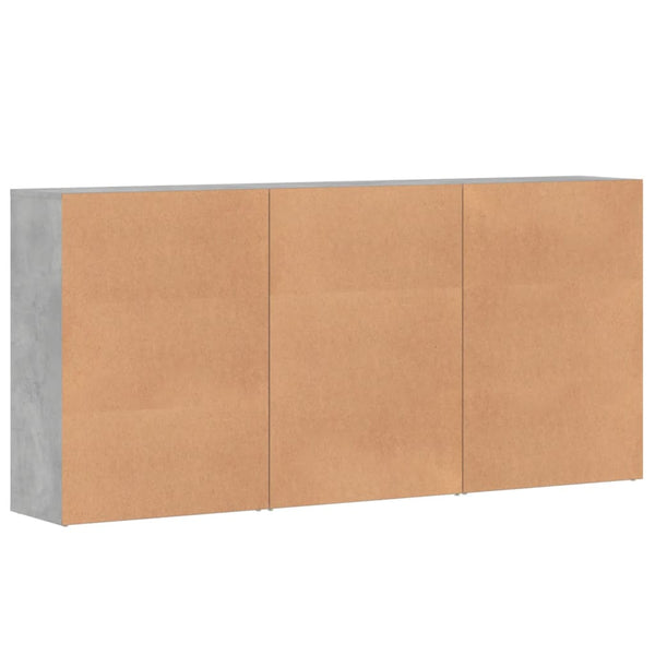 vidaXL Sideboards 3 pcs. Concrete Grey 60x31x84 cm Engineered Wood
