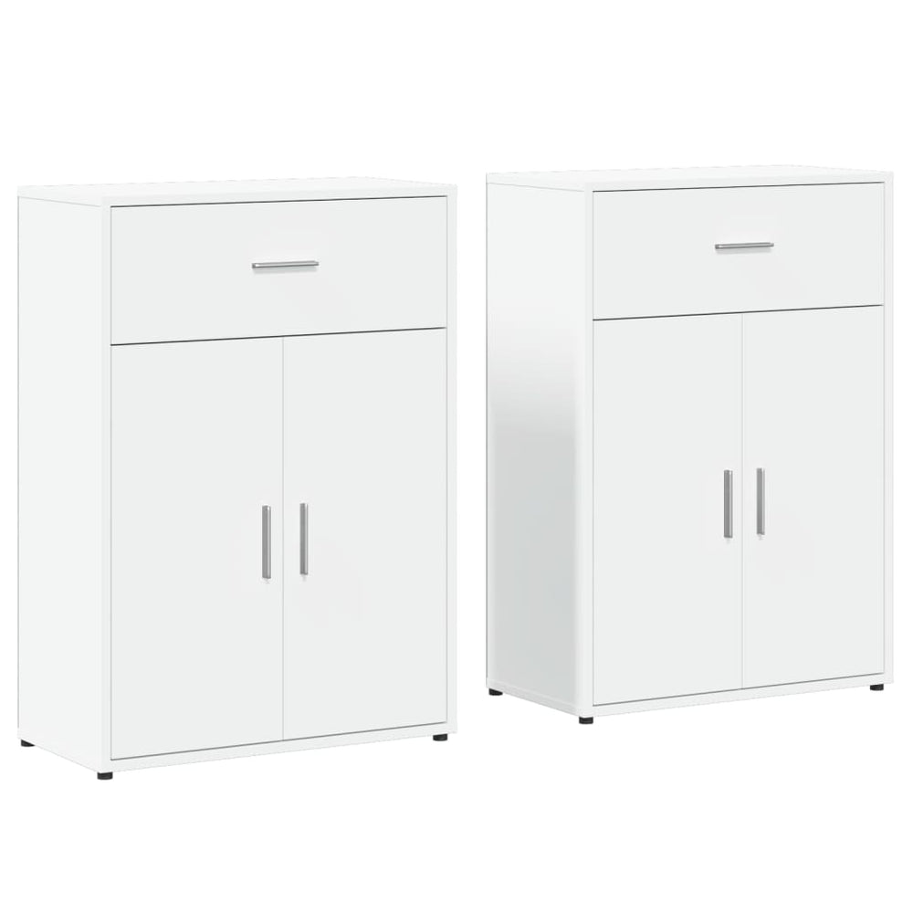 vidaXL Sideboards 2 pcs. White 60x30x84 cm Engineered Wood