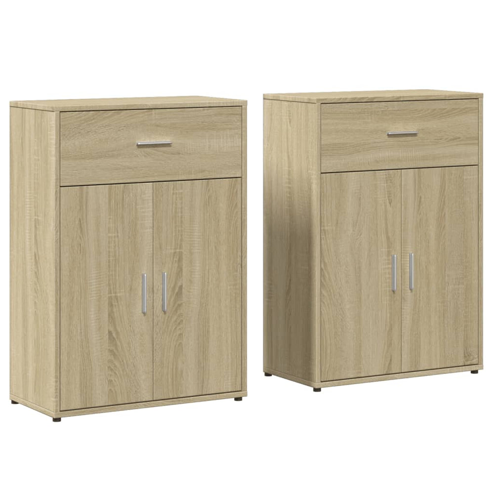 vidaXL Sideboards 2 pcs. Sonoma Oak 60x30x84 cm Engineered Wood