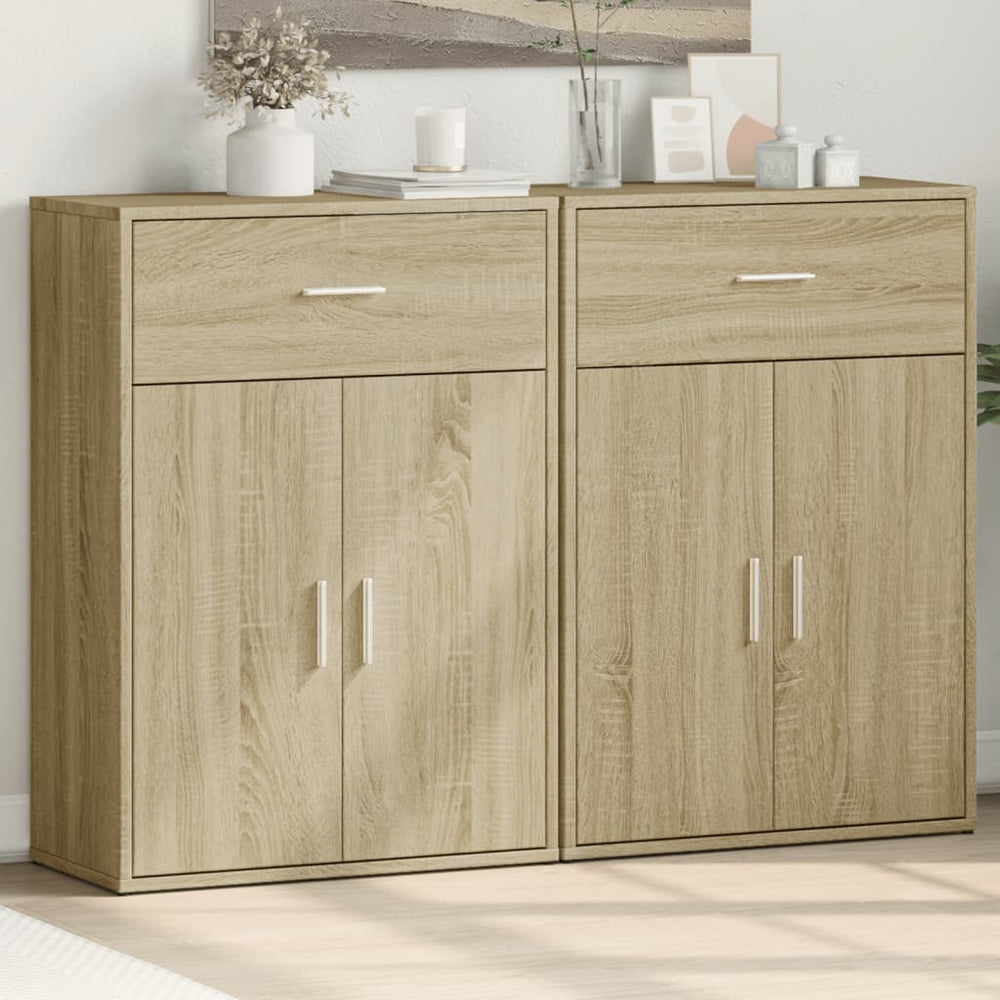 vidaXL Sideboards 2 pcs. Sonoma Oak 60x30x84 cm Engineered Wood