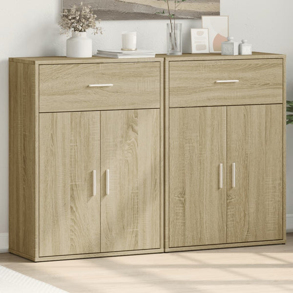 vidaXL Sideboards 2 pcs. Sonoma Oak 60x30x84 cm Engineered Wood