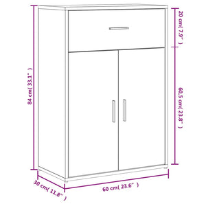 vidaXL Sideboards 2 pcs. Grey Sonoma 60x30x84 cm Engineered Wood