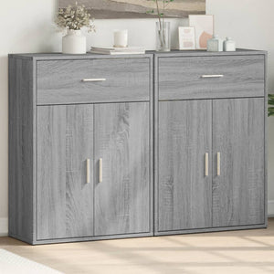 vidaXL Sideboards 2 pcs. Grey Sonoma 60x30x84 cm Engineered Wood