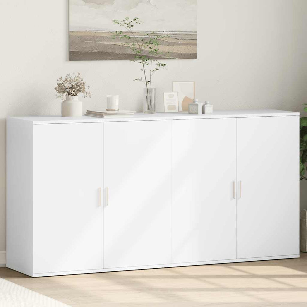 vidaXL Sideboards 2 pcs. White 79x38x80 cm Engineered Wood