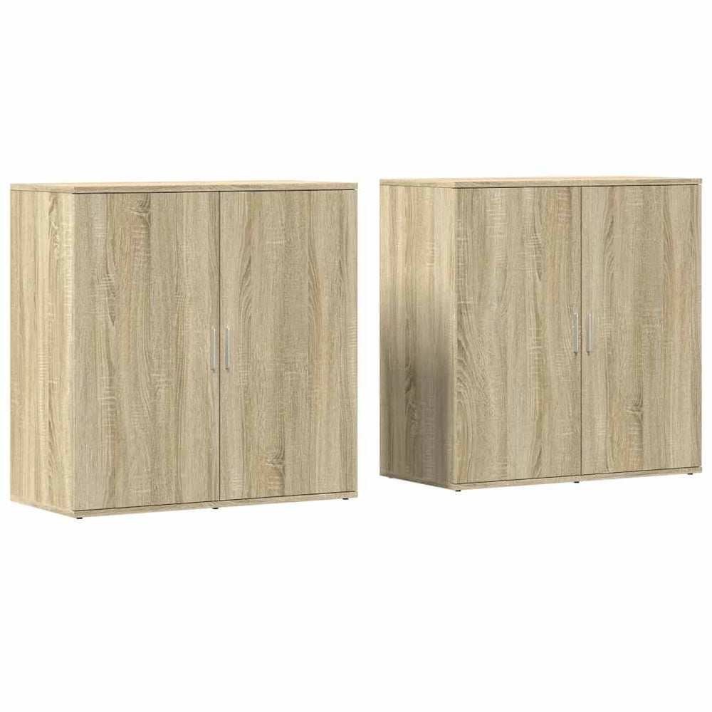 vidaXL Sideboards 2 pcs. Sonoma Oak 79x38x80 cm Engineered Wood