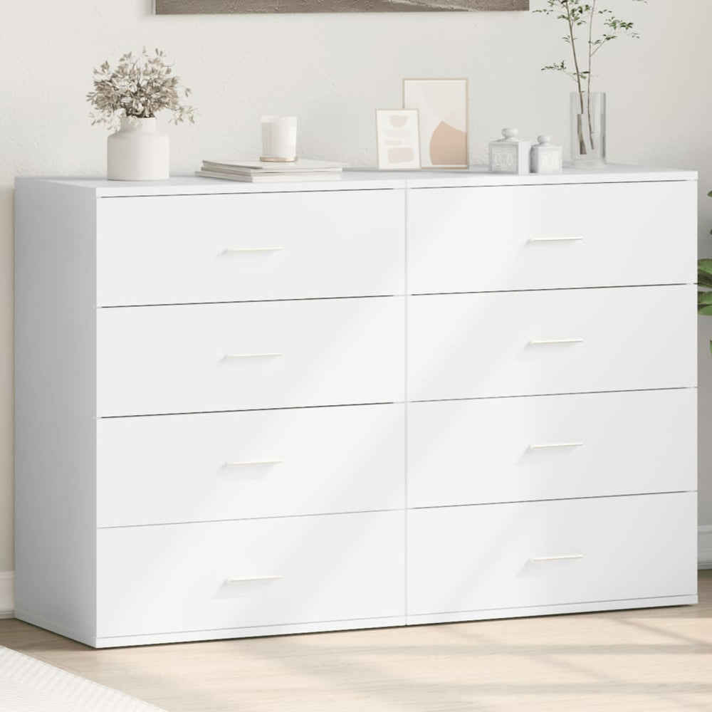 vidaXL Sideboards 2 pcs. White 60x39x80 cm Engineered Wood