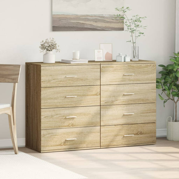 vidaXL Sideboards 2 pcs. Sonoma Oak 60x39x80 cm Engineered Wood