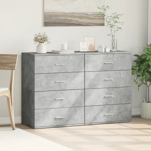 vidaXL Sideboards 2 pcs. Concrete Grey 60x39x80 cm Engineered Wood