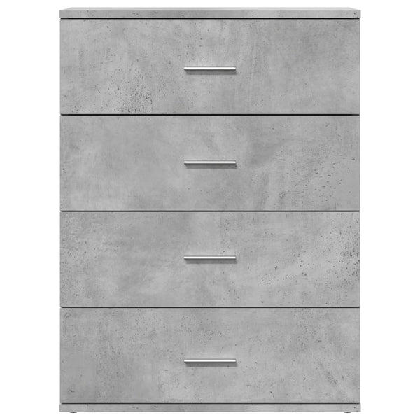 vidaXL Sideboards 2 pcs. Concrete Grey 60x39x80 cm Engineered Wood