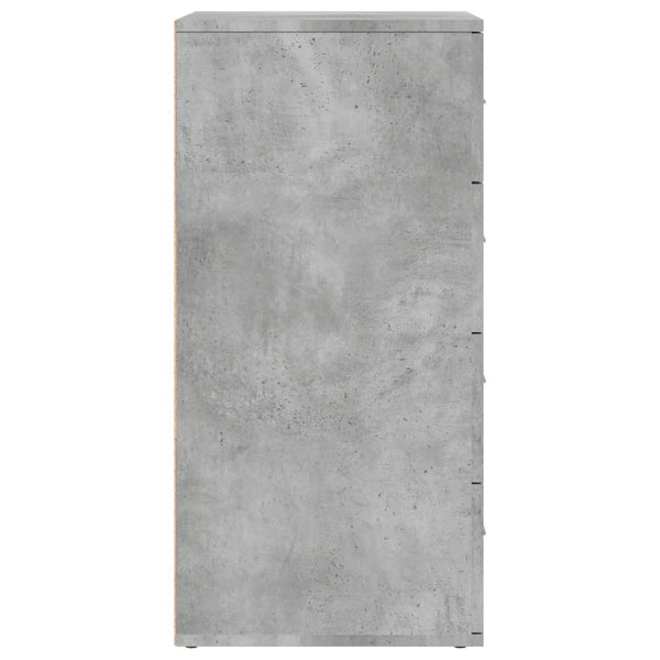 vidaXL Sideboards 2 pcs. Concrete Grey 60x39x80 cm Engineered Wood