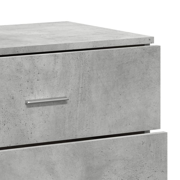 vidaXL Sideboards 2 pcs. Concrete Grey 60x39x80 cm Engineered Wood