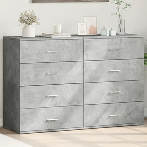 vidaXL Sideboards 2 pcs. Concrete Grey 60x39x80 cm Engineered Wood