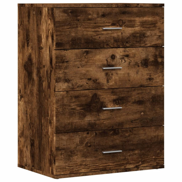 vidaXL Sideboards 2 pcs. Smoked Oak 60x39x80 cm Engineered Wood