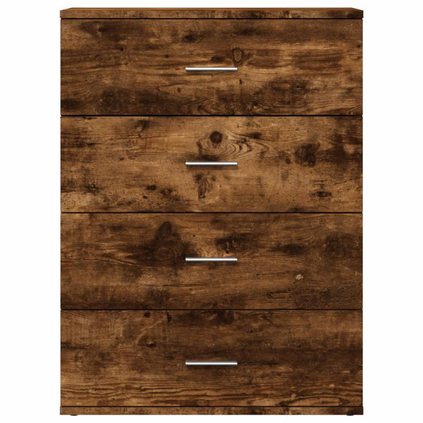 vidaXL Sideboards 2 pcs. Smoked Oak 60x39x80 cm Engineered Wood