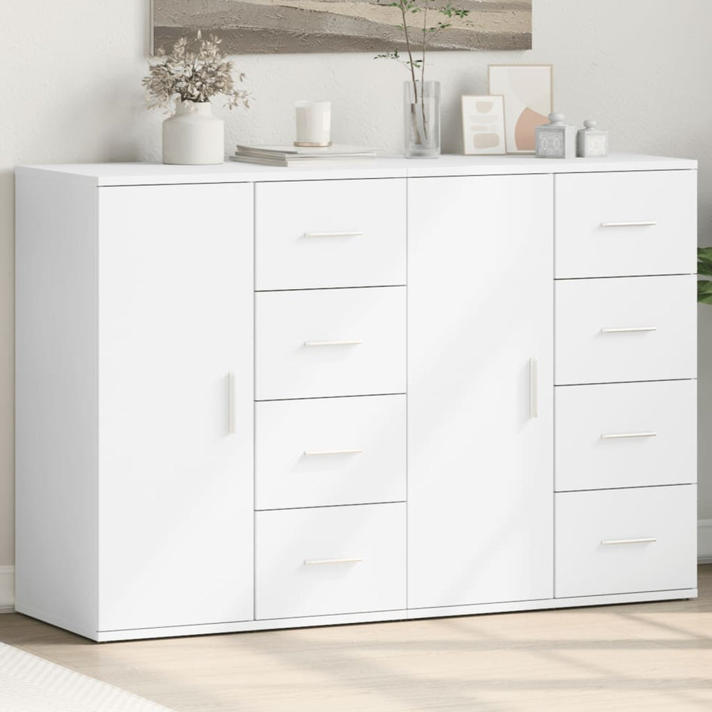 vidaXL Sideboards 2 pcs. White 59x39x80 cm Engineered Wood