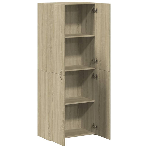 vidaXL Filing Cabinet Sonoma Oak 60x32x153 cm Engineered Wood