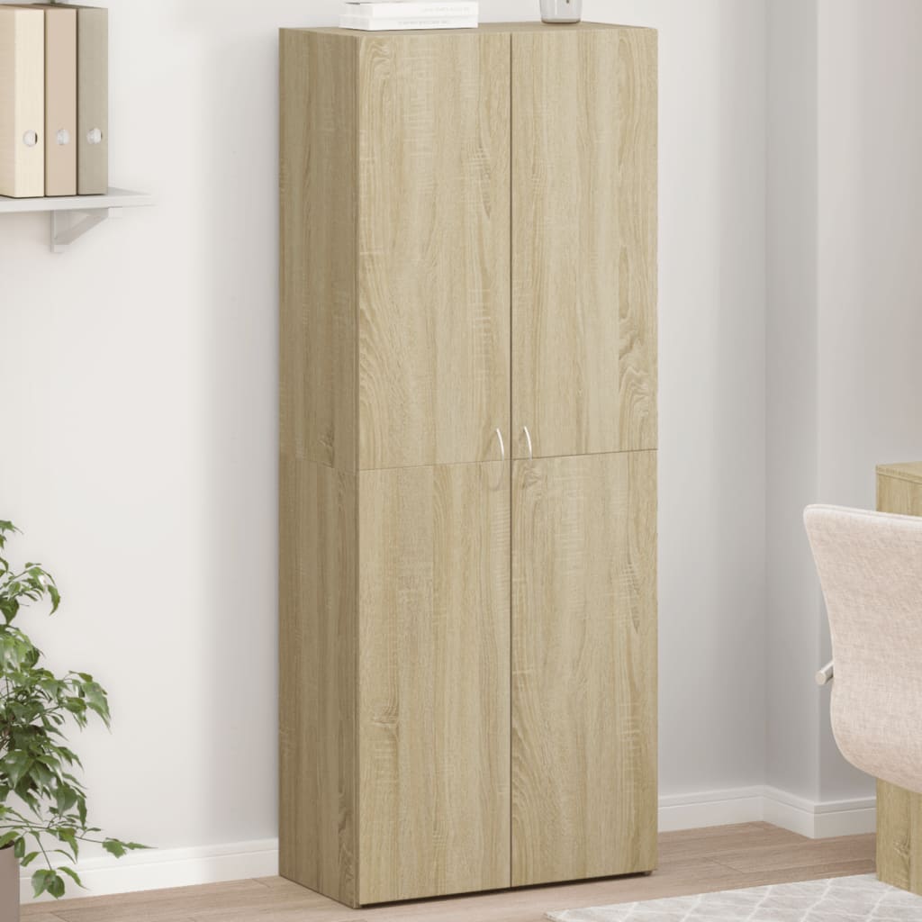 vidaXL Filing Cabinet Sonoma Oak 60x32x153 cm Engineered Wood