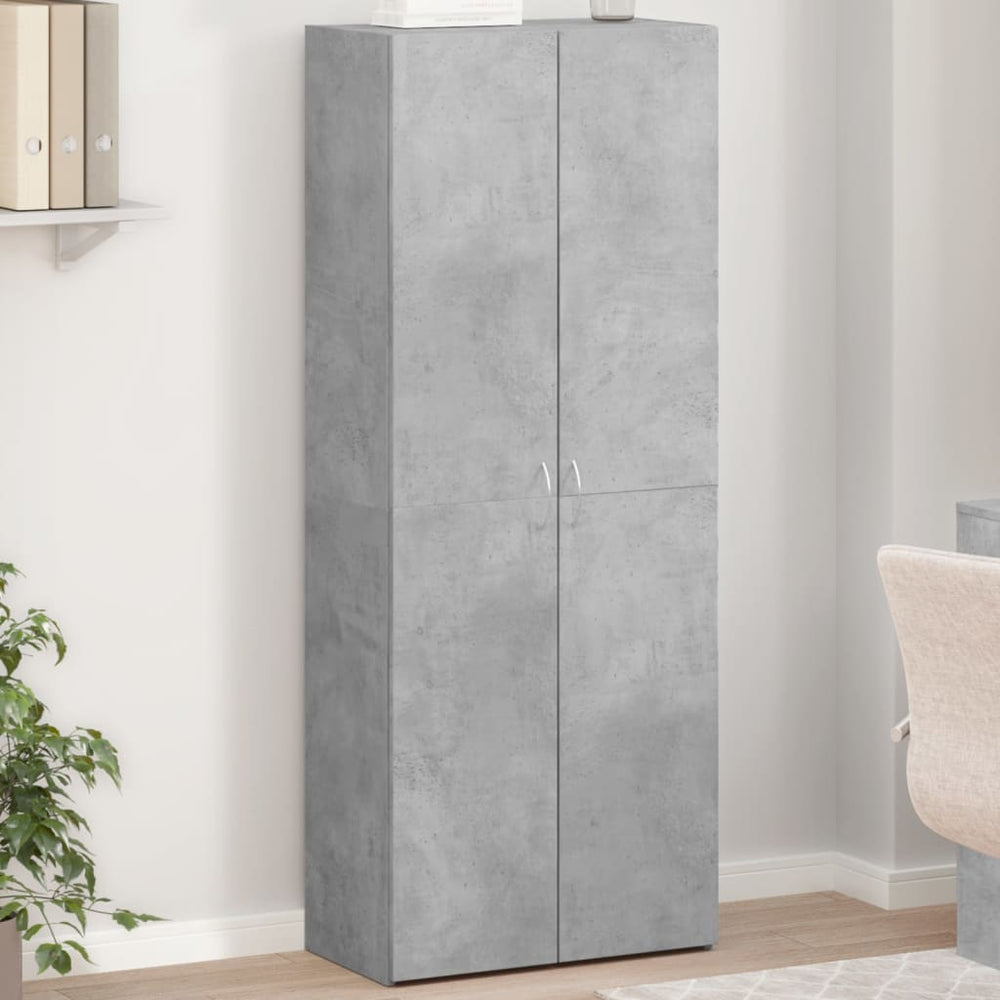 vidaXL Filing Cabinet Concrete Grey 60x32x153 cm Engineered Wood