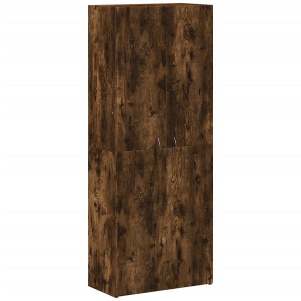 vidaXL Filing Cabinet Smoked Oak 60x32x153 cm Engineered Wood