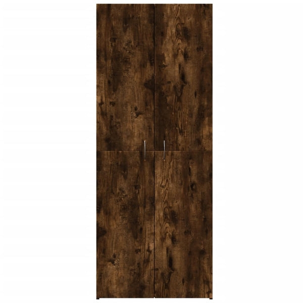 vidaXL Filing Cabinet Smoked Oak 60x32x153 cm Engineered Wood